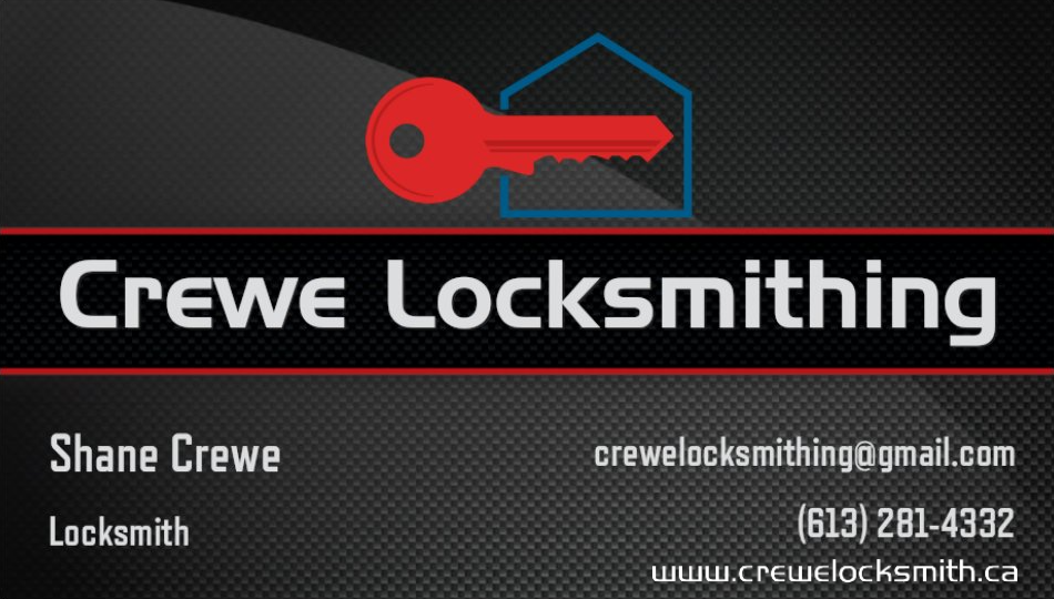 Crewe Locksmithing | 97 Barron Canyon Rd, Pembroke, ON K8A 6W7, Canada | Phone: (613) 281-4332