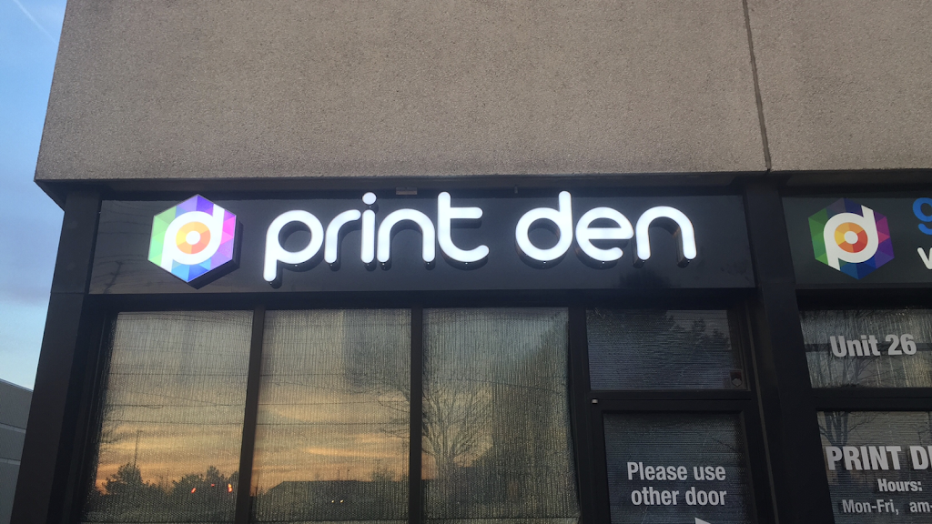 Print Den | 7025 Tomken Rd #26, Mississauga, ON L5S 1R6, Canada | Phone: (905) 565-7066