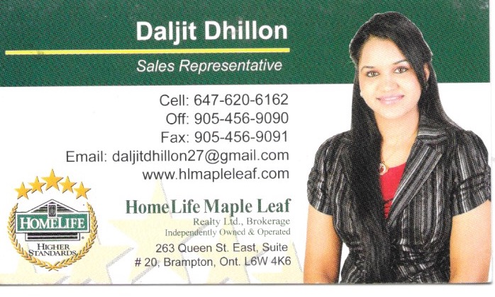 Daljit Dhillon Real Estate Agent | 3 Franco St, Brampton, ON L6P 1H2, Canada | Phone: (647) 620-6162