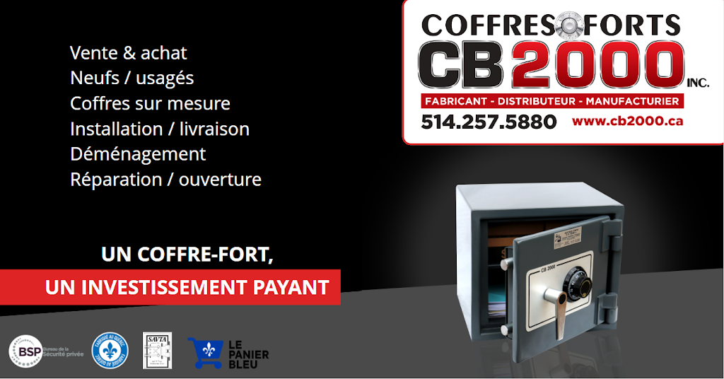 Coffres-Forts C B 2000 Inc | 2405 Rue de Ville-Marie, Montréal, QC H1V 3K4, Canada | Phone: (514) 257-5880