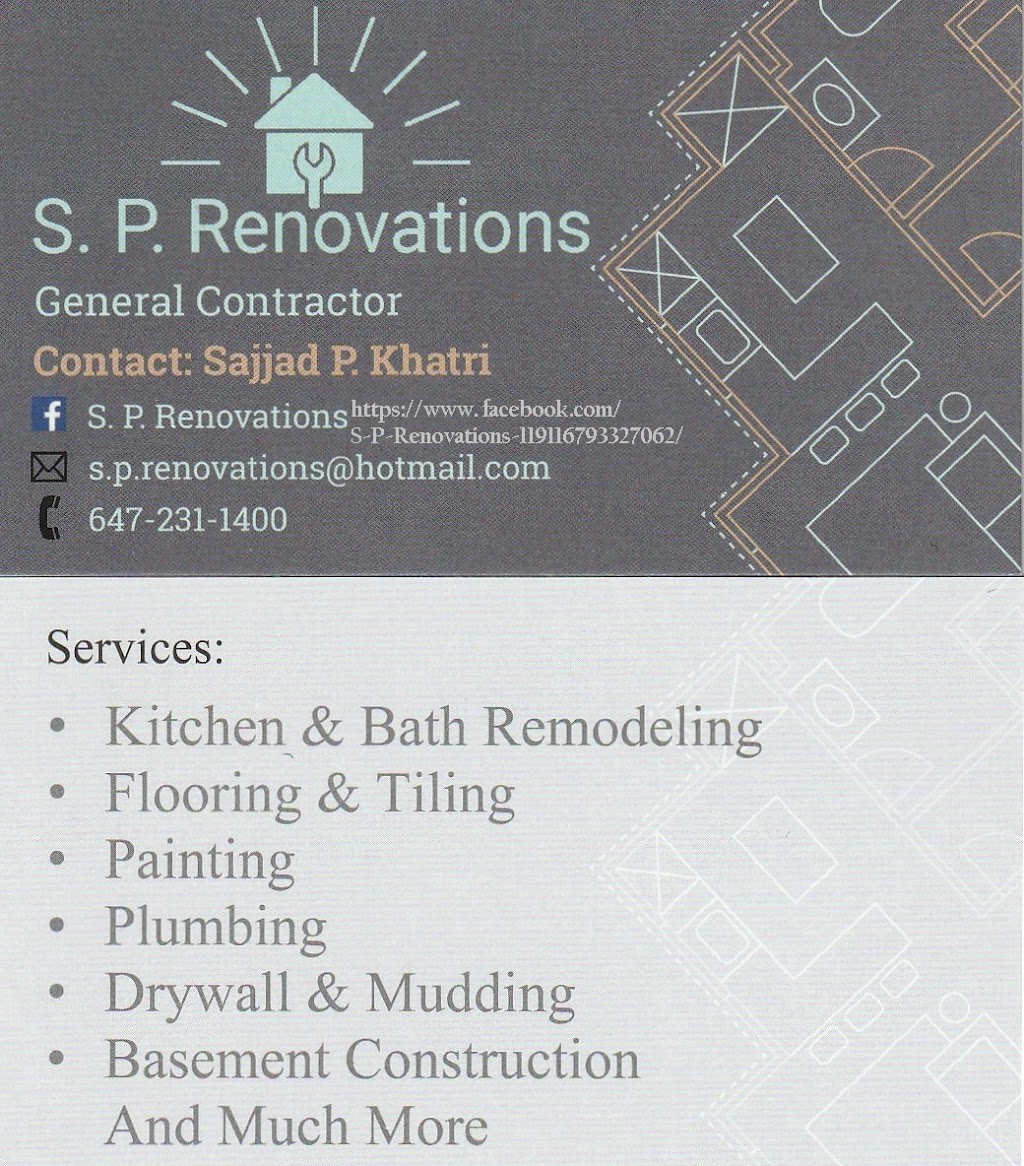S.P Renovations - Toronto | point of interest | 47 Thorncliffe Park Dr, East York, ON M4H 1J5, Canada | 6472311400 OR +1 647-231-1400