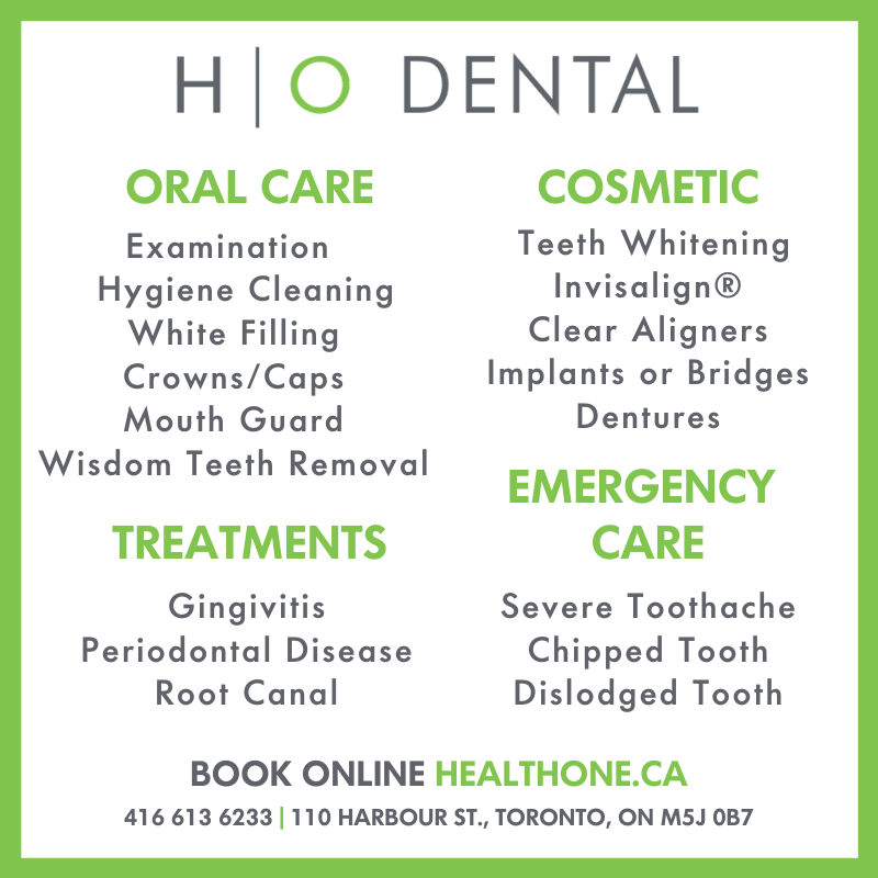 HealthOneTO Dental | dentist | HealthOne Dental, 110 Harbour St, Toronto, ON M5J 0B7, Canada | 4166136233 OR +1 416-613-6233