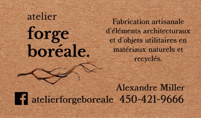 Atelier Forge Boréale | 351 102e Av, Saint-Côme, QC J0K 2B0, Canada | Phone: (450) 421-9666