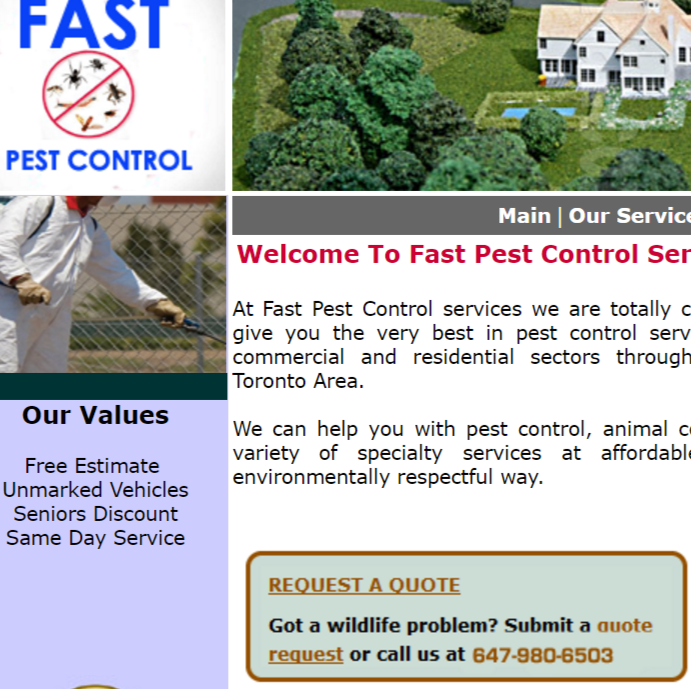Fast Pest Control Malton | 3521 Laddie Crescent, Mississauga, ON L4T 1T7, Canada | Phone: (647) 980-6503