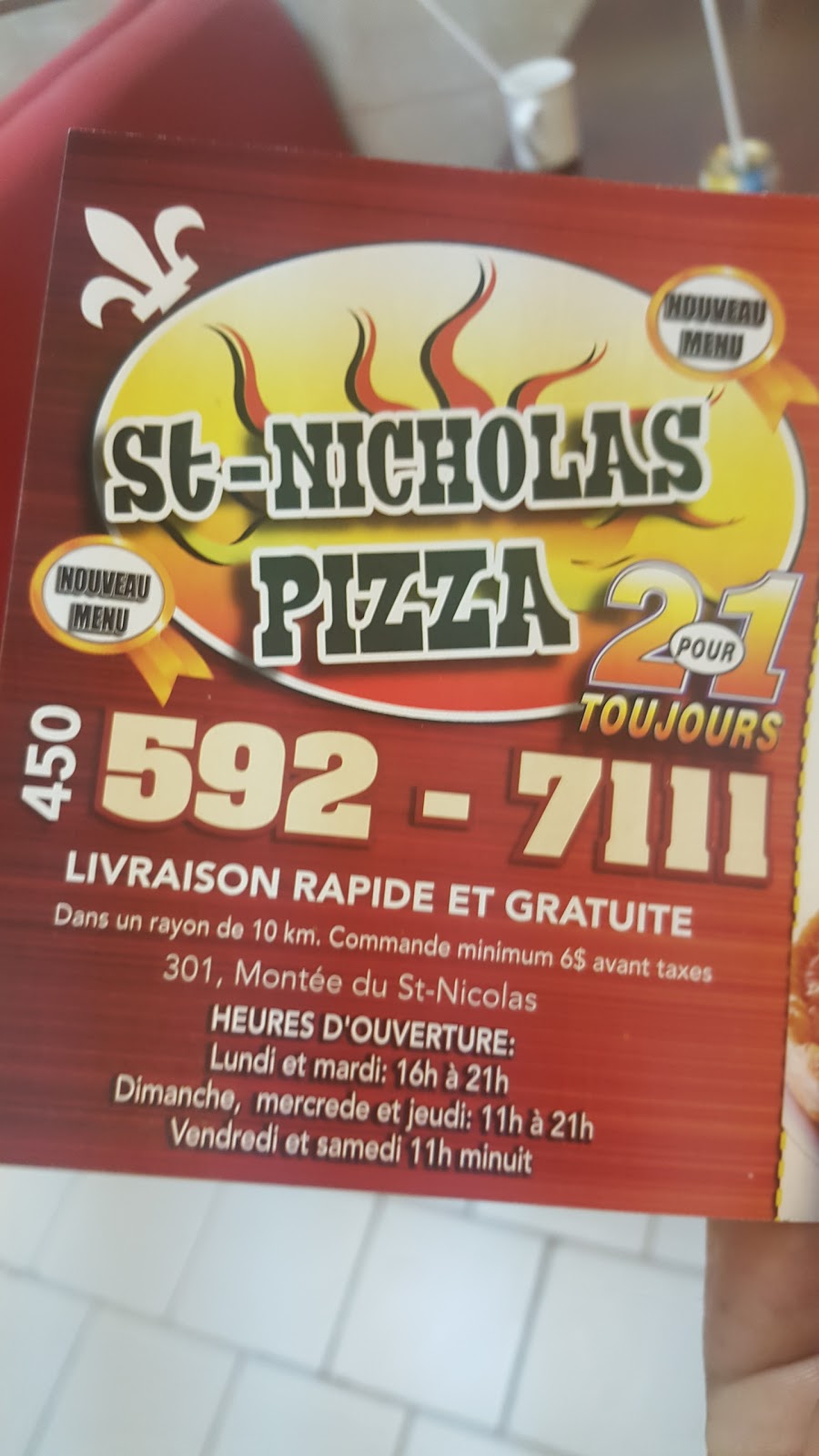 Roi De La Pizza | 301 Côte Saint-Nicholas, Saint-Colomban, QC J5K 1M3, Canada | Phone: (450) 592-7111