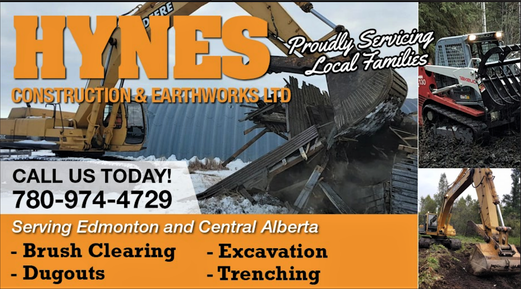 Hynes Construction & Earthworks Ltd. | RR 41 twp 493, Alsike, AB T0C 0C0, Canada | Phone: (780) 974-4729