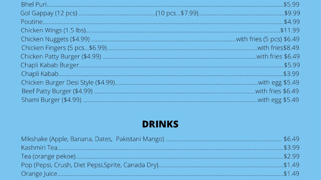 Punjab burger and chaat house | 558 Hartgrove Ln, Oshawa, ON L1K 2N3, Canada | Phone: (647) 219-4968