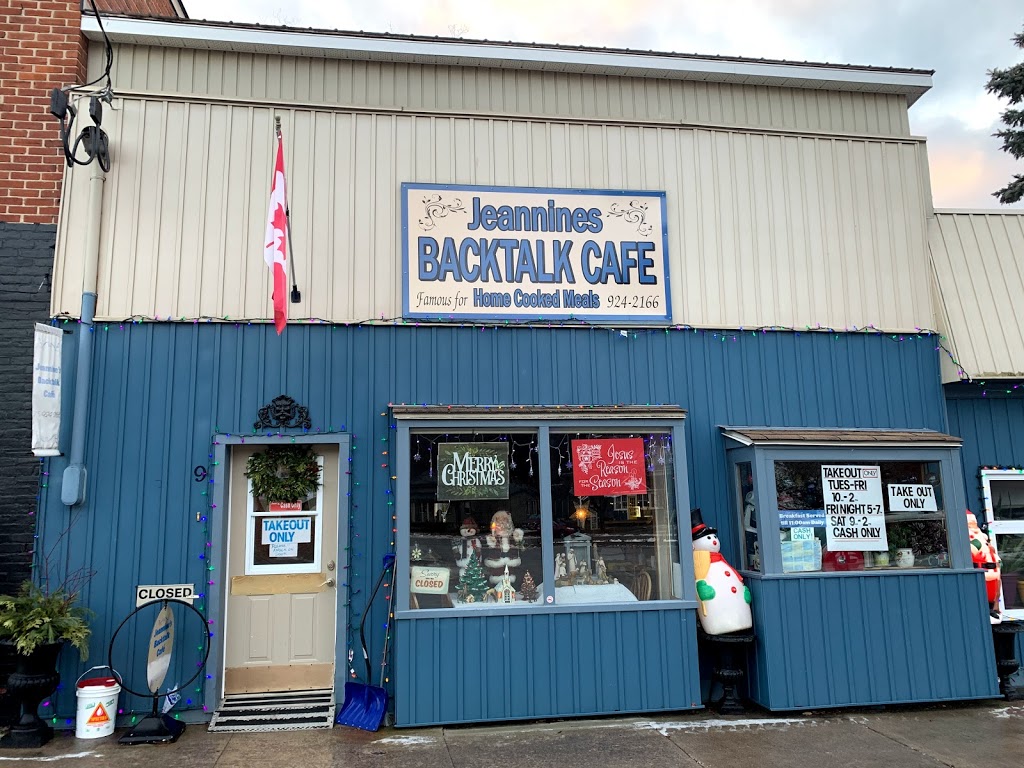Jeannines Backtalk Cafe | 9 Main St, Warkworth, ON K0K 3K0, Canada | Phone: (705) 924-2166