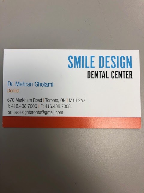 Smile Design Dental Centre | 670 Markham Rd, Scarborough, ON M1H 2A7, Canada | Phone: (416) 438-7000