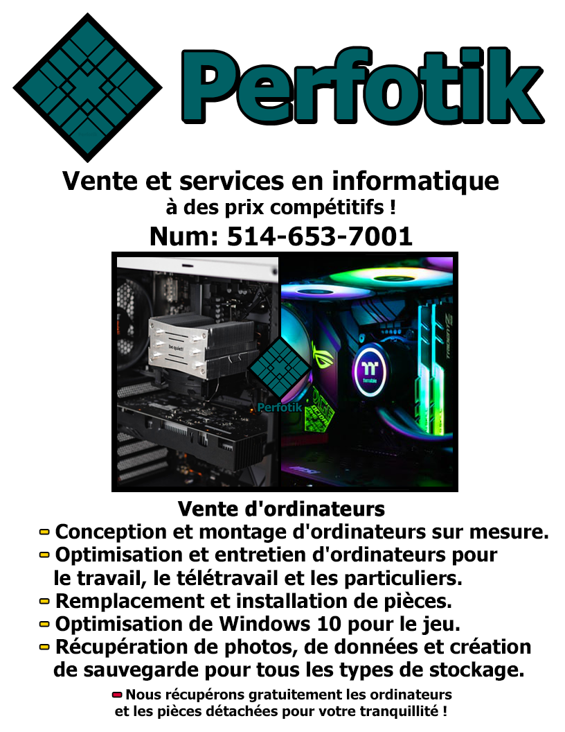 Perfotik | 1395 Chem. des Anglais, Mascouche, QC J7L 3R8, Canada | Phone: (514) 653-7001