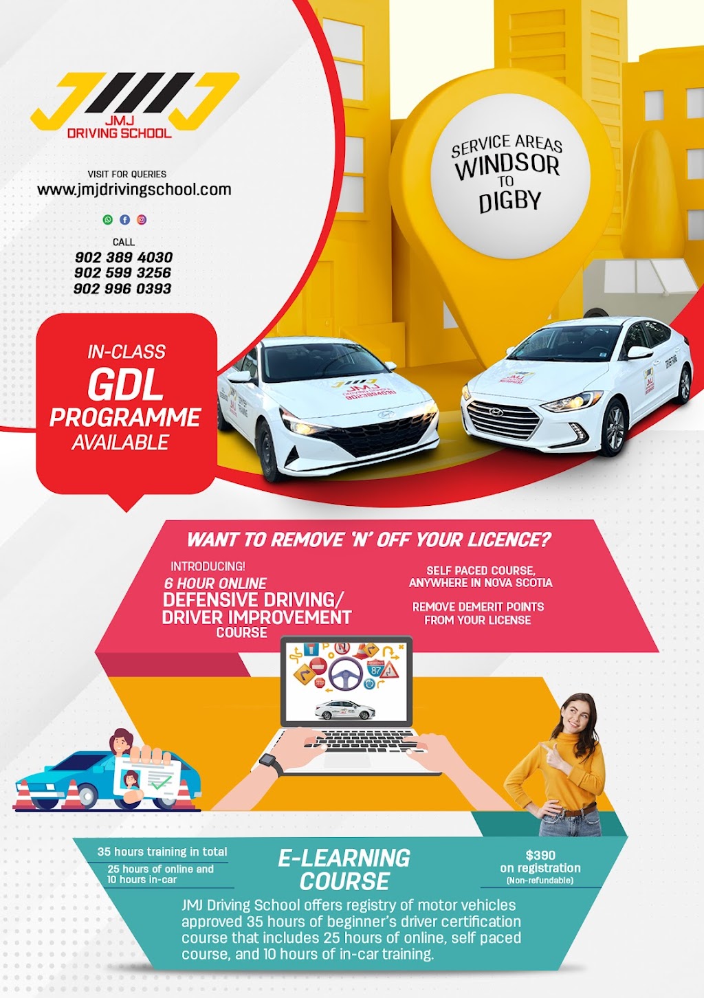 JMJ DRIVING SCHOOL | 780 Central Ave, Greenwood, NS B0P 1N0, Canada | Phone: (902) 599-3256