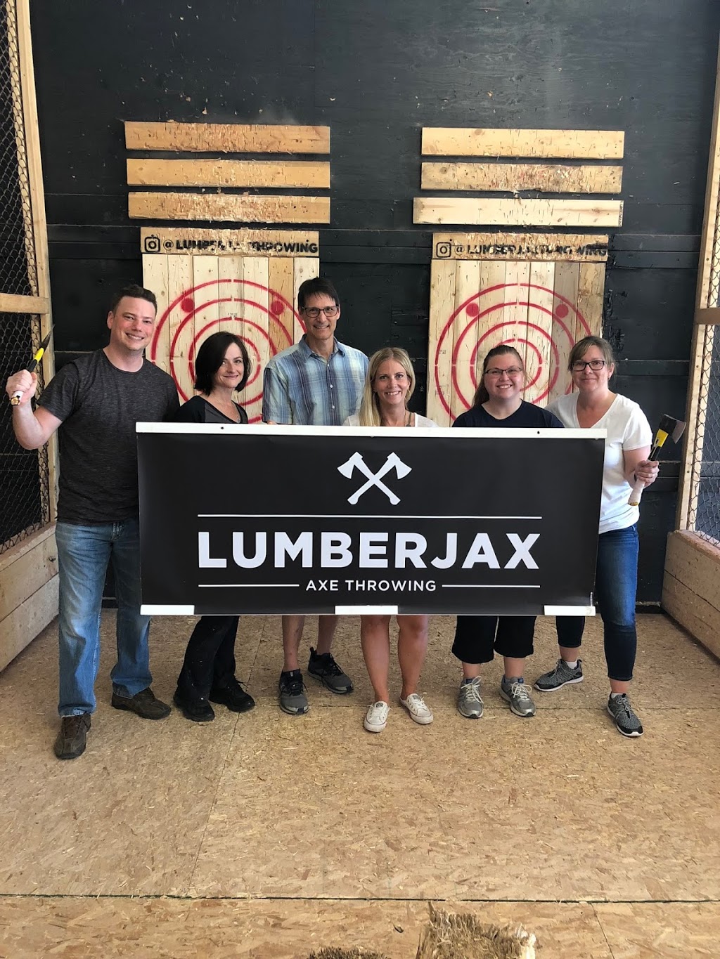 Lumberjax Axe Throwing | 1437 Elliott St, Regina, SK S4N 3G6, Canada | Phone: (844) 515-1455