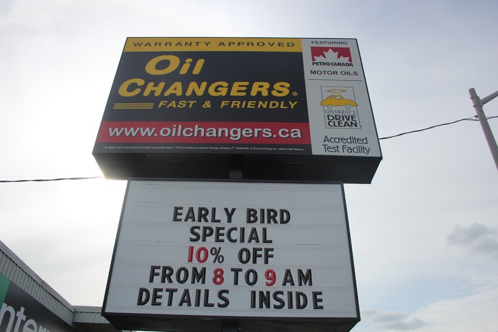 Oil Changers | 2967 King St E, Kitchener, ON N2A 1A8, Canada | Phone: (519) 954-4600