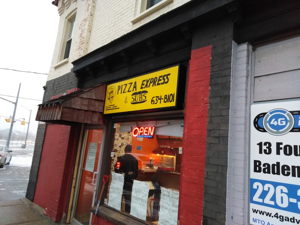 Pizza Express And Subs | 11 Foundry St, Baden, ON N3A 2P8, Canada | Phone: (519) 634-8101