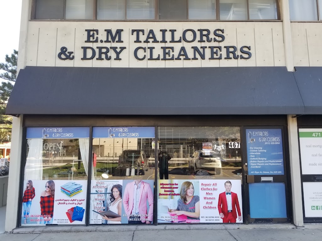 E.M Tailors & Dry Cleaners | 467 Elgin St, Ottawa, ON K2P 2H2, Canada | Phone: (613) 296-4230