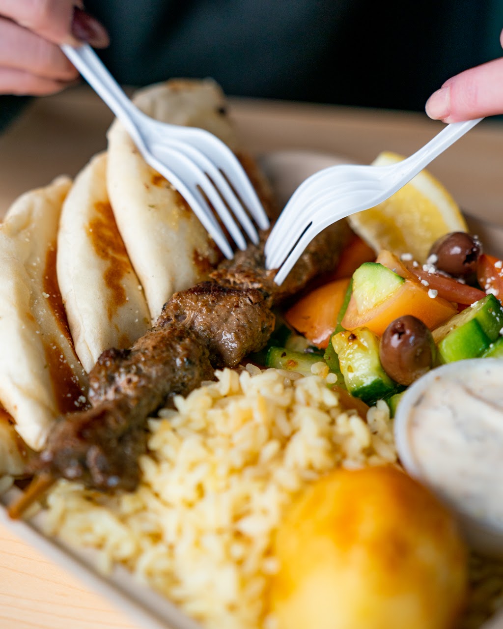 OPA! of Greece Gasoline Alley | 129 Leva Ave, #103, AB T4E 1B2, Canada | Phone: (403) 406-3171