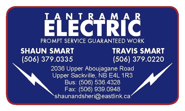 Tantramar Electric Ltd | 2036 Upper Aboujagane Rd, Upper Sackville, NB E4L 1R3, Canada | Phone: (506) 536-4328