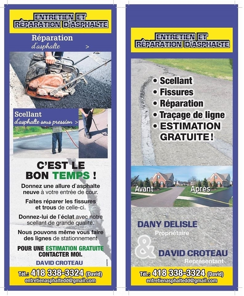 Entretien & Réparation dAsphalte | 71 Rue Bourque, Thetford Mines, QC G6H 4A3, Canada | Phone: (418) 338-3324