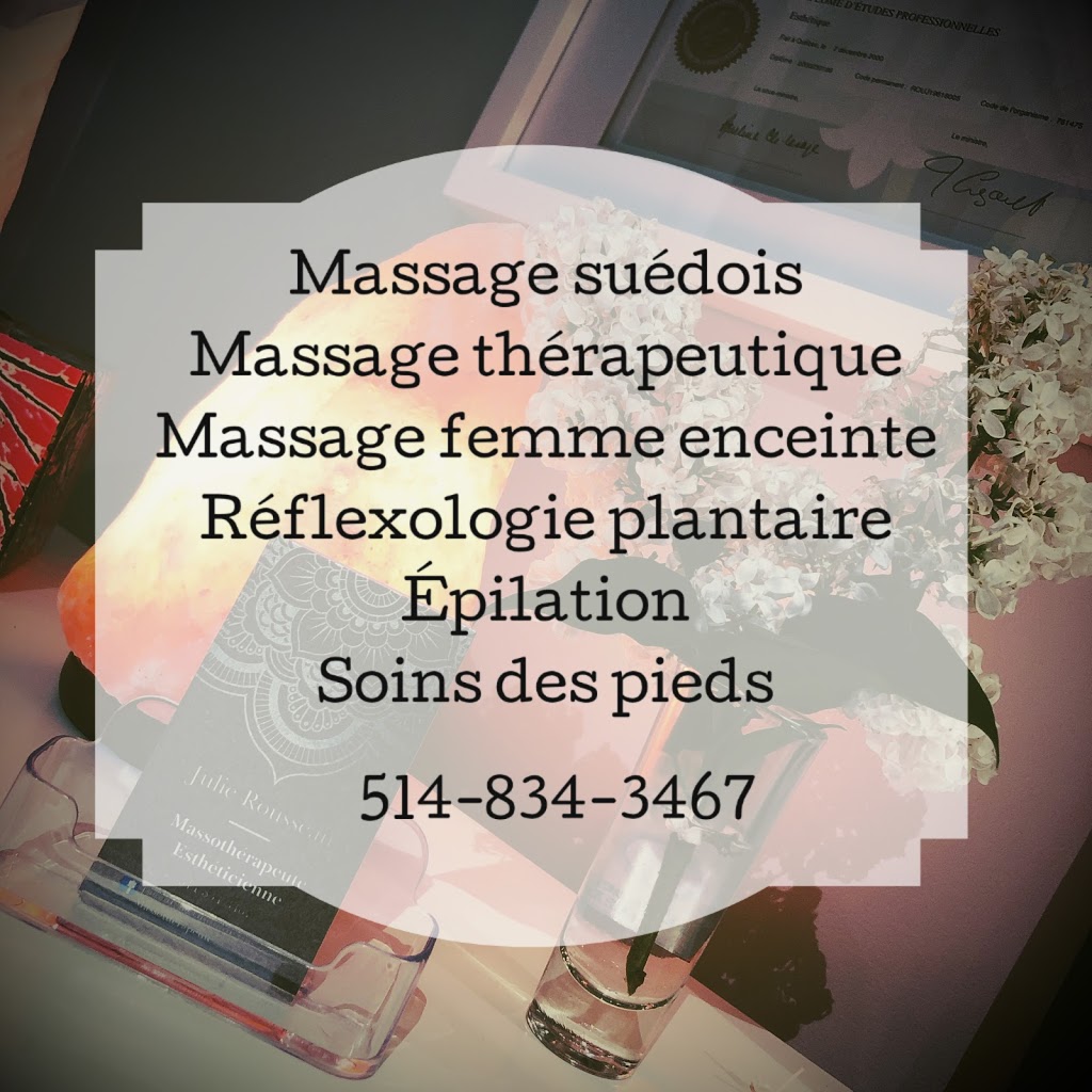 Julie Rousseau Massothérapeute et Esthéticienne | 1244 Rue Christophe Colomb, Repentigny, QC J5Y 3N8, Canada | Phone: (514) 834-3467