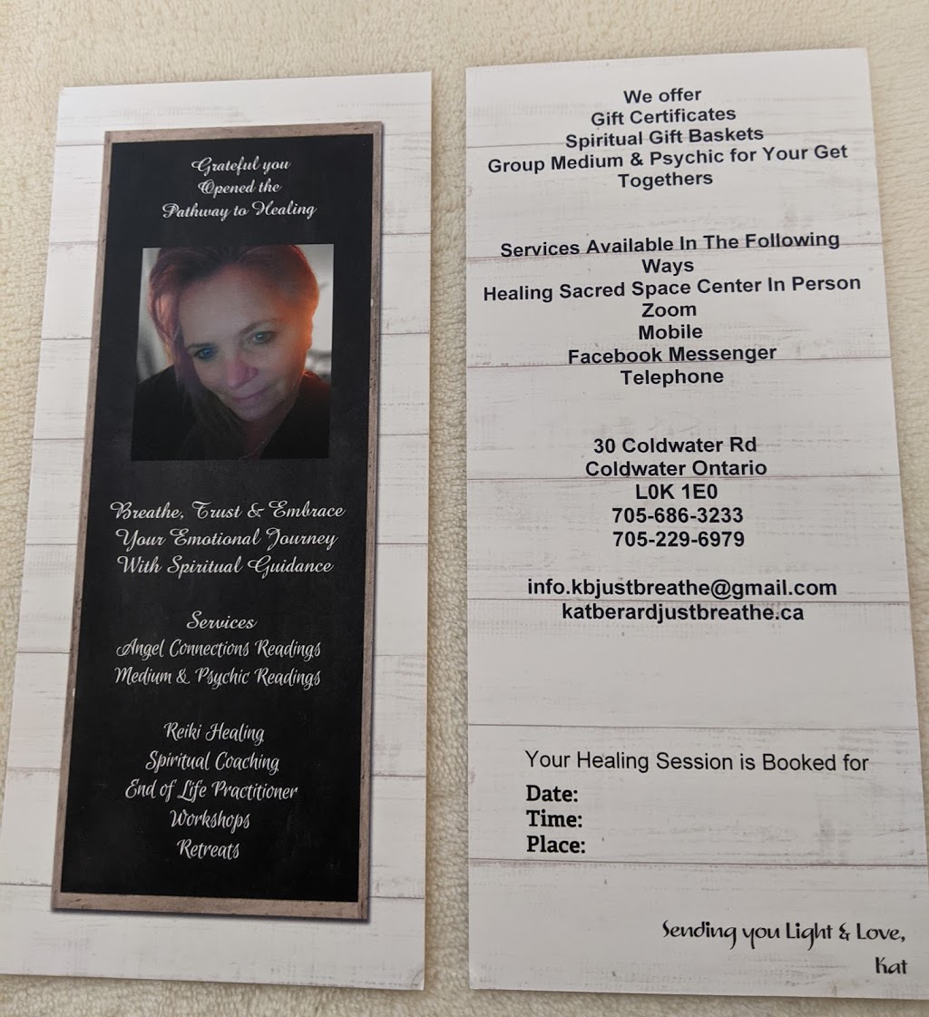 Kat Berard Just Breathe Inc | 30 Coldwater Rd, Coldwater, ON L0K 1E0, Canada | Phone: (705) 686-3233
