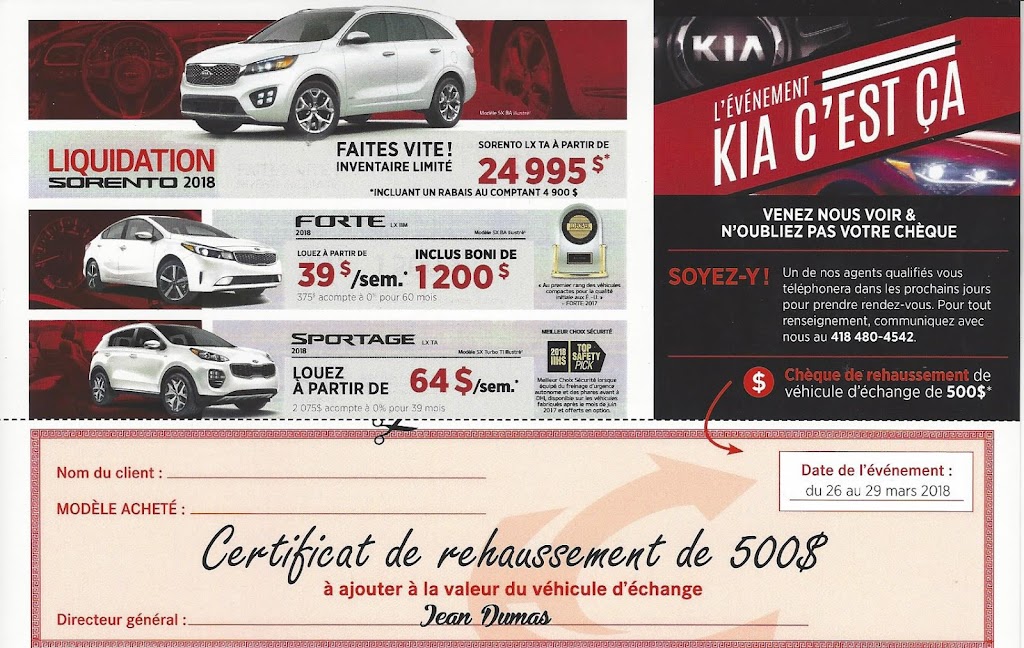 Jean Dumas Kia | 2525 Av. du Pont S, Alma, QC G8B 5V2, Canada | Phone: (418) 480-4542