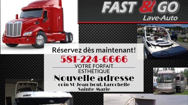 Fast & Go lave-auto | 449 Avenue St Jean, Sainte-Marie, QC G6E 2E2, Canada | Phone: (581) 224-6666