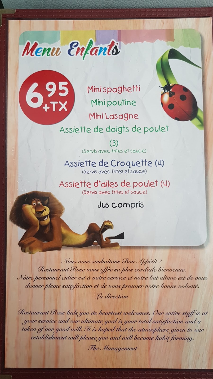 Rose Restaurant | Sainte-Julienne, QC J0K 2T0, Canada | Phone: (450) 831-2525