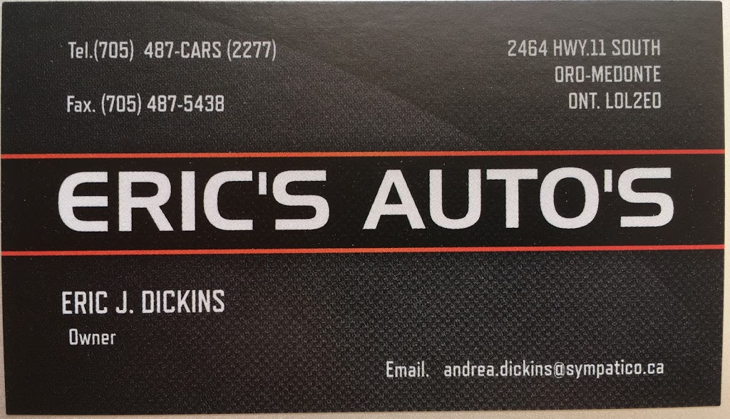 Erics Autos | 2464 Hwy 11 South, Oro-Medonte, ON L0L 2E0, Canada | Phone: (705) 487-2277
