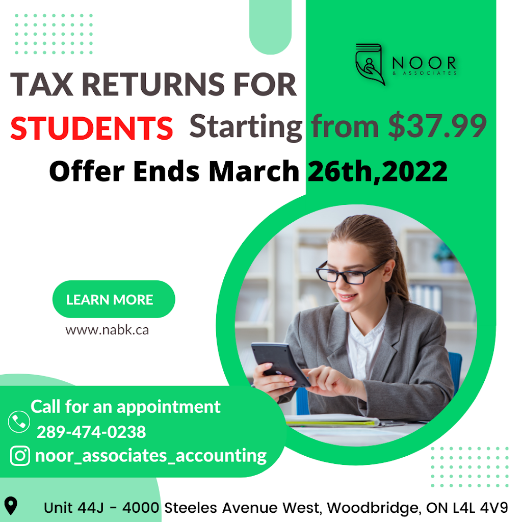 Noor and Associates | 4000 Steeles Ave W Suite 44J, Woodbridge, ON L4L 4V9, Canada | Phone: (289) 474-0238