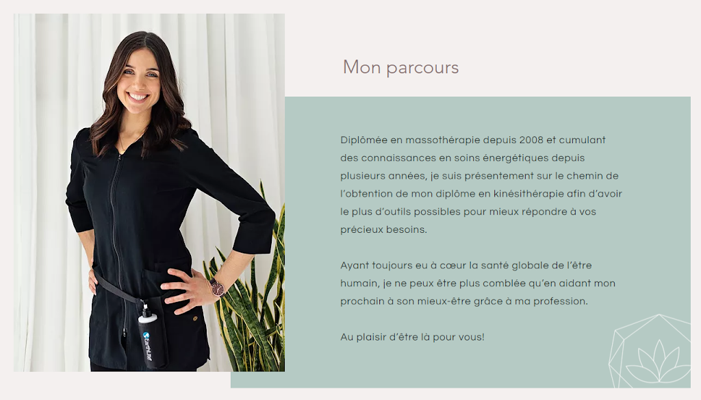 Virginie Labrosse Massothérapeute | 84 Rue Notre Dame A, Oka, QC J0N 1E0, Canada | Phone: (438) 455-3964