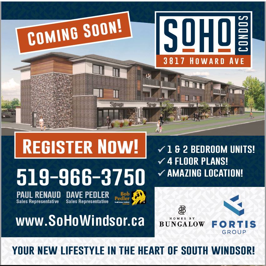 SoHo Condos Windsor On | 3817 Howard Ave, Windsor, ON N9E 3N8, Canada | Phone: (519) 966-3750