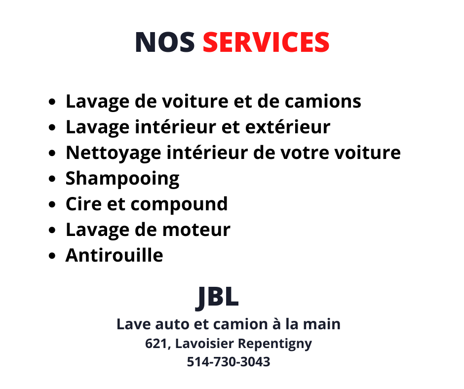 JBL lave auto et camion | 621 Rue Lavoisier, Repentigny, QC J6A 7N2, Canada | Phone: (514) 730-3043