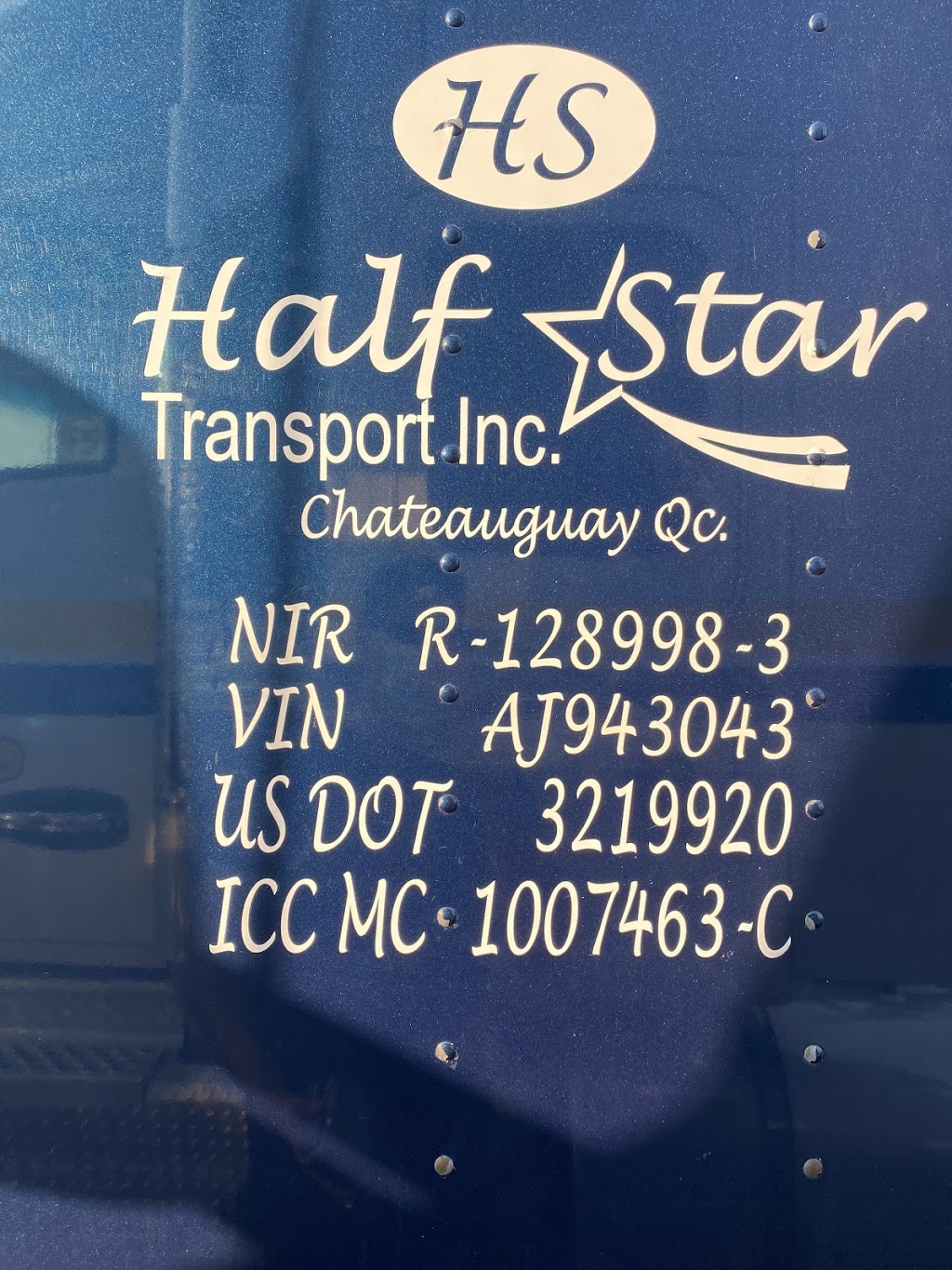 HALF STAR TRANSPORT INC | 206 Rue Elmridge, Châteauguay, QC J6J 6C9, Canada | Phone: (514) 770-0786