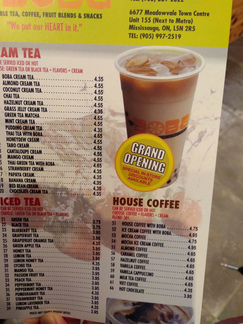 I Heart Boba | 5000 New St, Burlington, ON L7L 1V1, Canada | Phone: (905) 639-2622