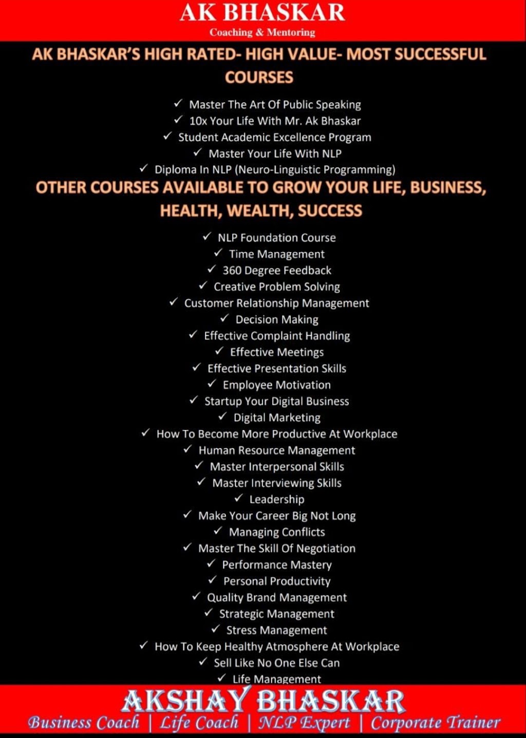 AK BHASKAR COACHING & MENTORING | 2 Green St, Charlottetown, PE C1A 2E6, Canada | Phone: (902) 978-2533