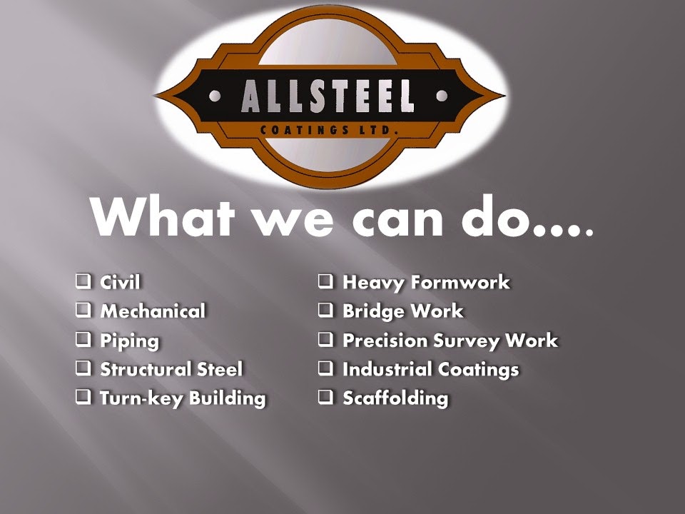 Allsteel Coatings Ltd | 81 Highway 19, Port Hastings, NS B9A 1J9, Canada | Phone: (902) 625-1575