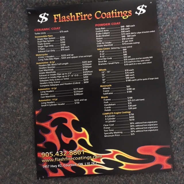 Flash Fire Coatings | 1457 King St E, Courtice, ON L1E 2K2, Canada | Phone: (905) 432-8861