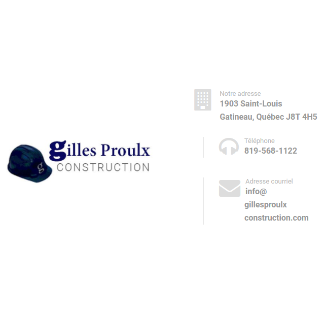 Gilles Proulx Construction Ltée | 1903 Rue Saint-Louis, Gatineau, QC J8T 4H5, Canada | Phone: (819) 568-1122