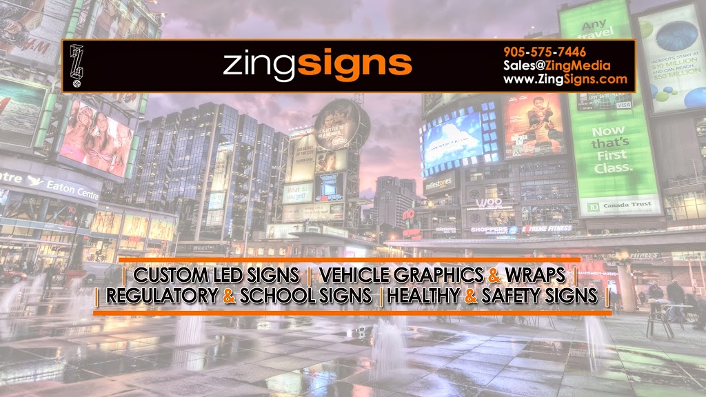 Zing Signs | 70 Unsworth Dr Unit #9, Hamilton, ON L8W 3K4, Canada | Phone: (905) 575-7446