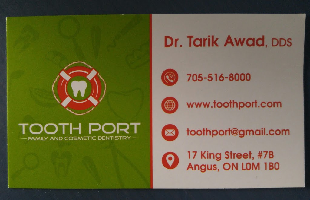 ToothPort Dental Centre | 17 King St, Angus, ON L0M 1B0, Canada | Phone: (705) 516-8000
