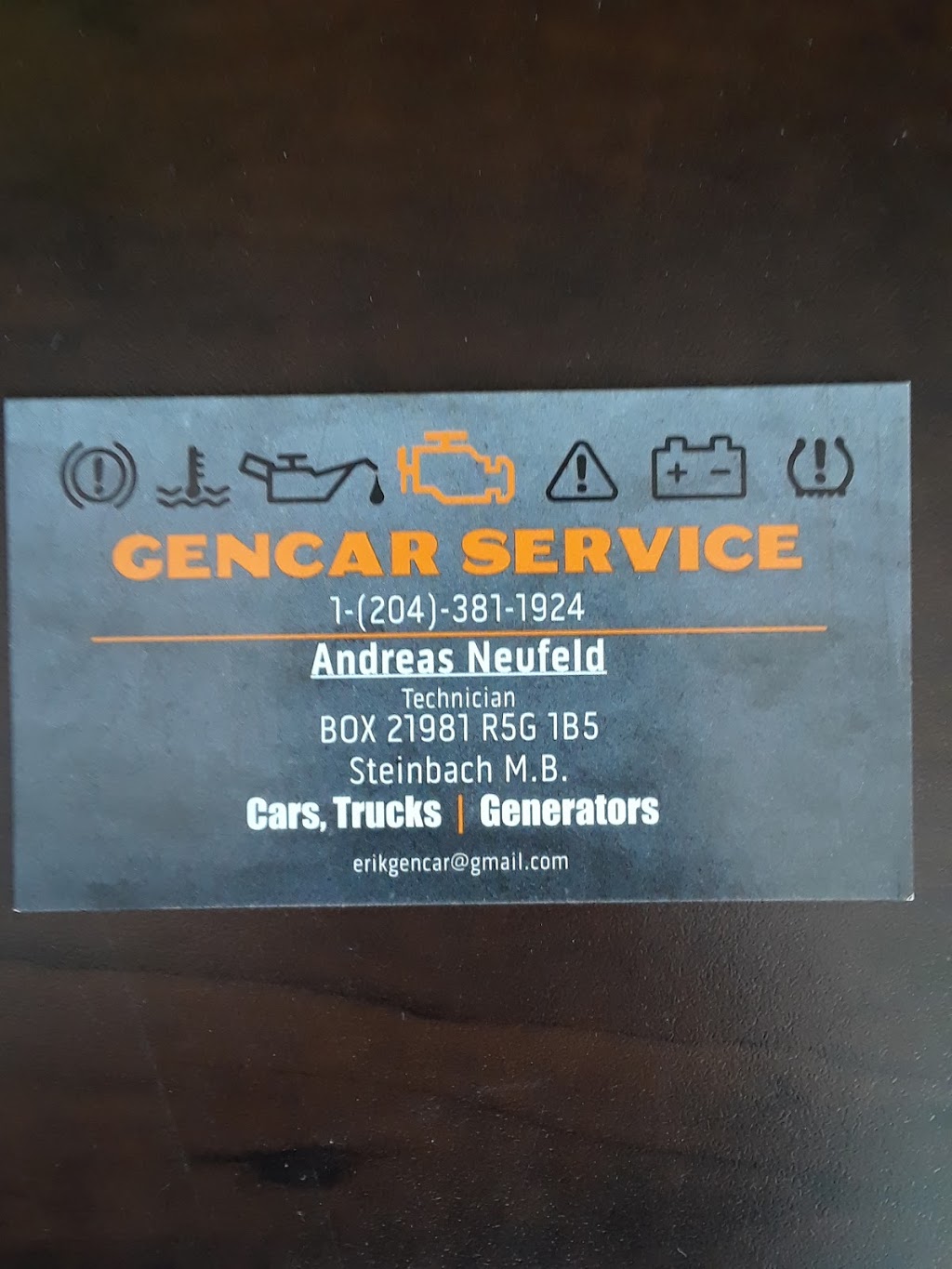 Gencar Service | car repair | BOX 21981, Steinbach, MB R5G 1B5, Canada | 2043811924 OR +1 204-381-1924