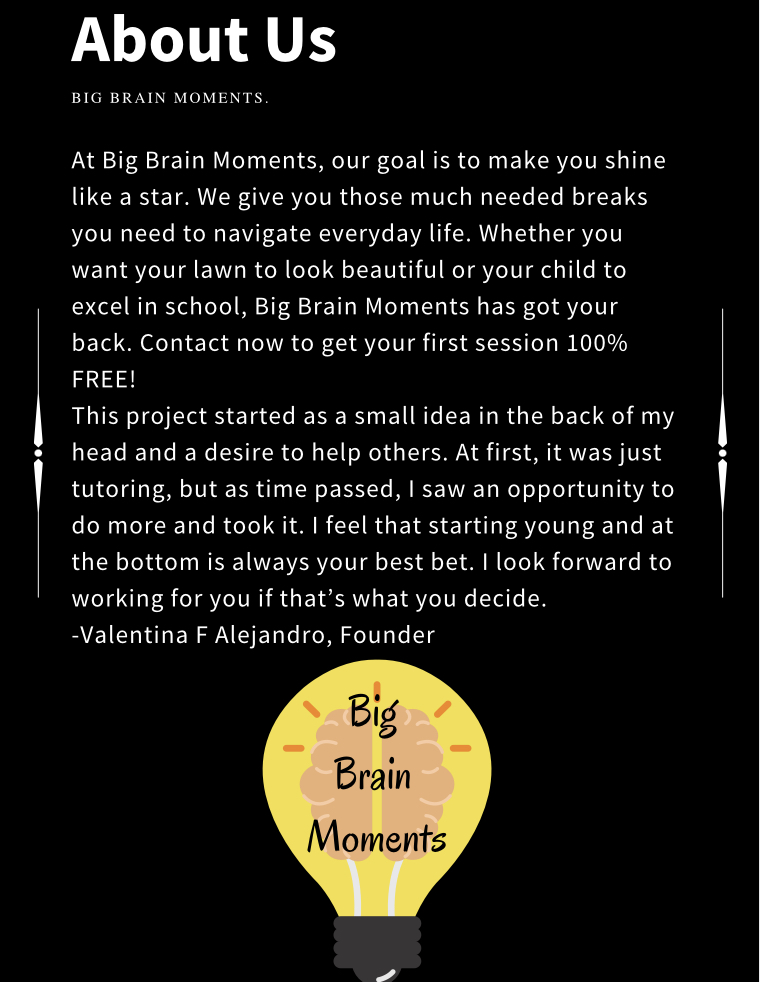 Big Brain Moments | 62 Crystal Shores Pl, Okotoks, AB T1S 2G3, Canada | Phone: (587) 585-0912
