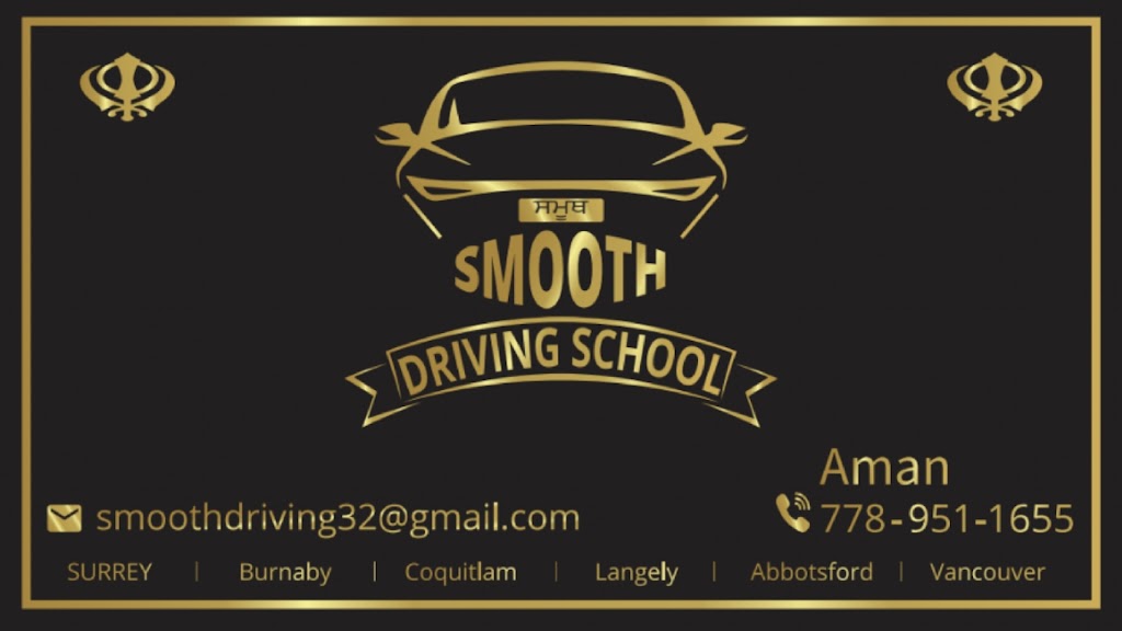 Smooth driving school | 15282 19 Ave Unit 208, Surrey, BC V4A 1X6, Canada | Phone: (778) 951-1655