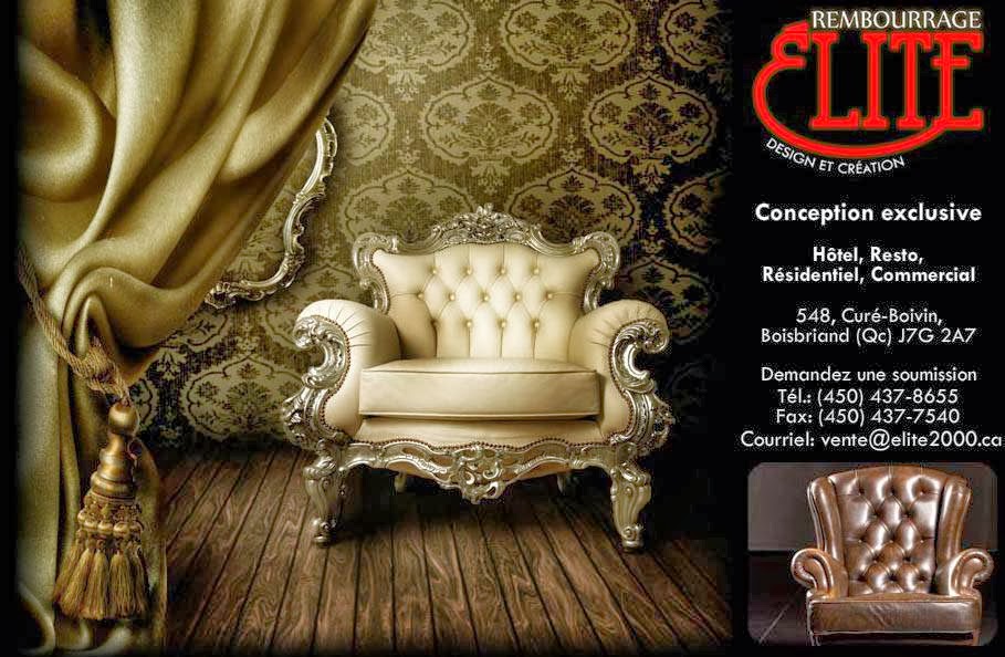 Rembourrage Elite 2000 Inc | 548 Boulevard du Curé-Boivin, Boisbriand, QC J7G 2A7, Canada | Phone: (450) 437-8655