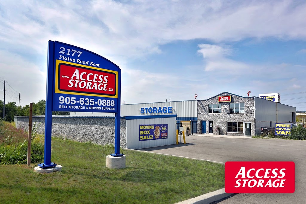 Access Storage - Burlington West | 2177 Plains Rd E, Burlington, ON L7R 3R3, Canada | Phone: (289) 806-3574