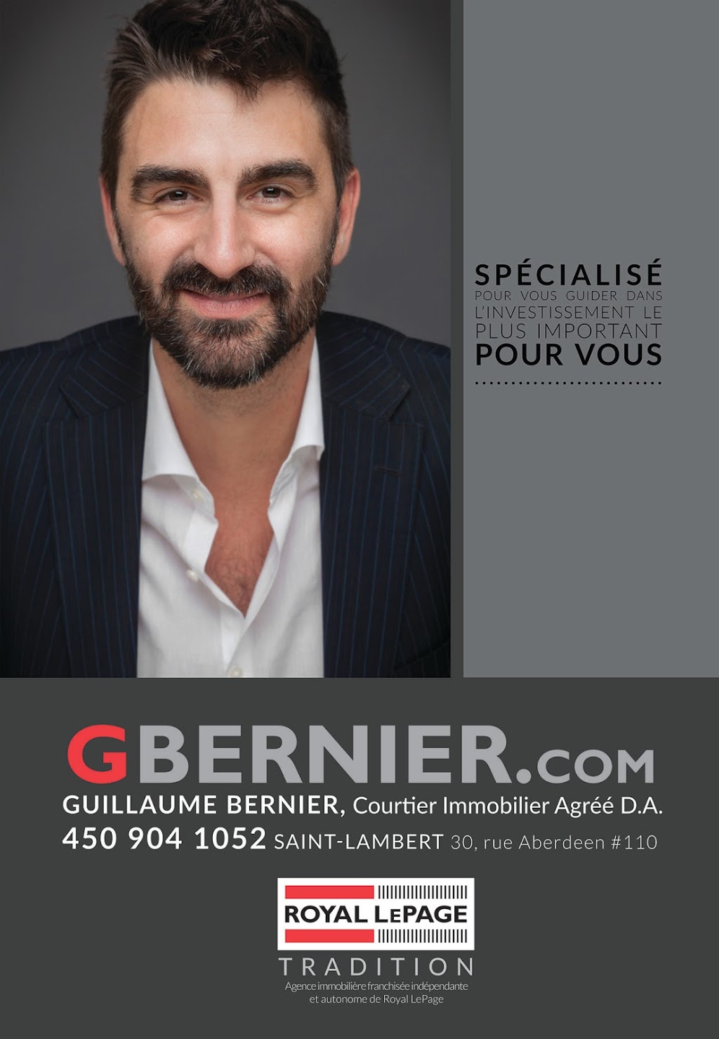 Guillaume Bernier | 2001 Av Victoria #102, Saint-Lambert, QC J4S 1H1, Canada | Phone: (450) 904-1052