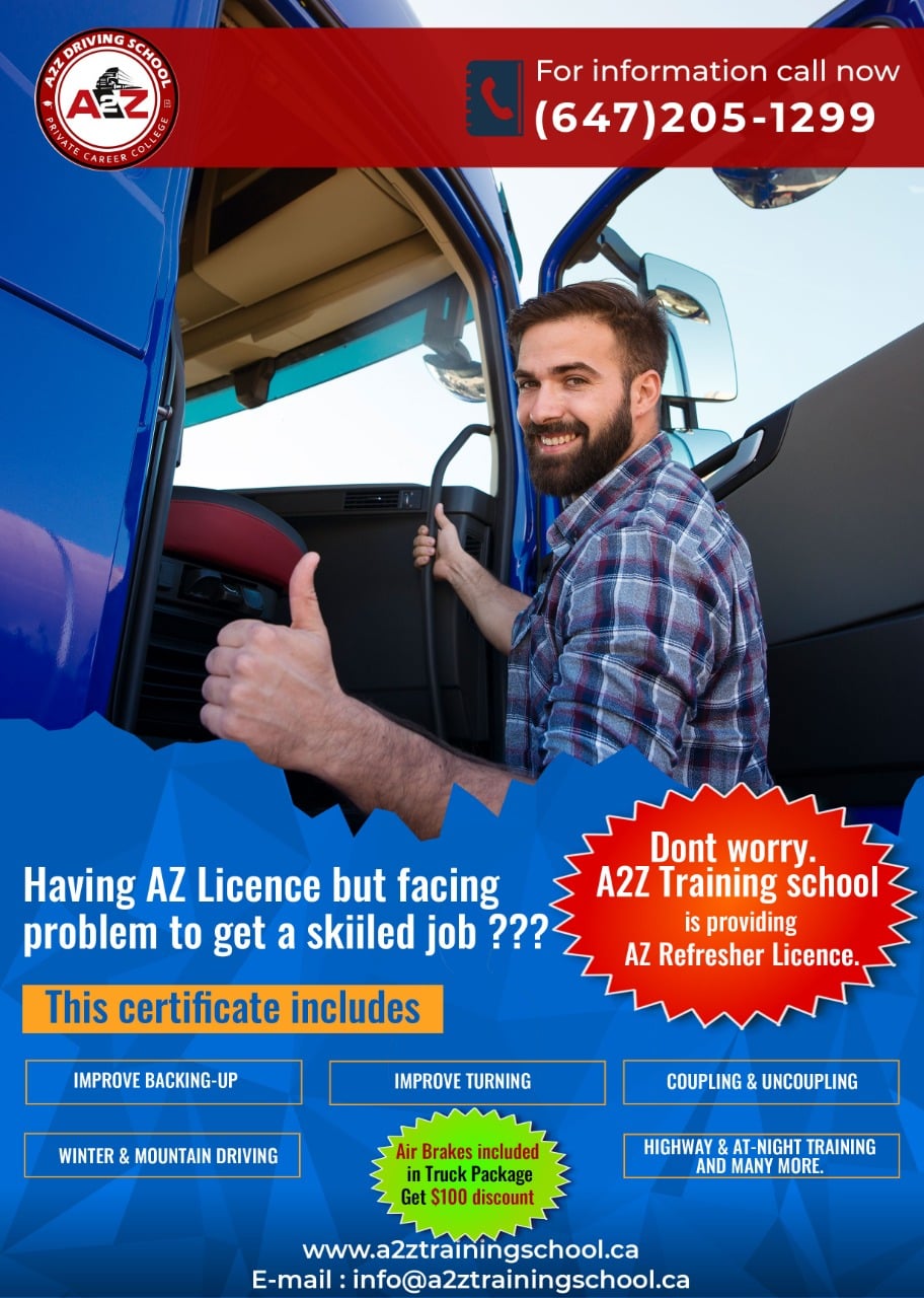 A2z Training School | 44 Beasley Dr Second Floor, Kitchener, ON N2E 1Y6, Canada | Phone: (647) 205-1299