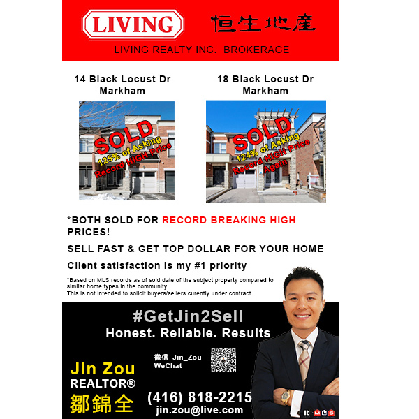 Jin Zou Real Estate Agent - REALTOR® Toronto - GTA | 735 Markland St UNIT 12 & 13, Markham, ON L6C 0G6, Canada | Phone: (416) 818-2215