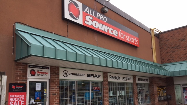 All Pro Source For Sports | 38 Parkside Dr, Newmarket, ON L3Y 8J9, Canada | Phone: (905) 898-5481