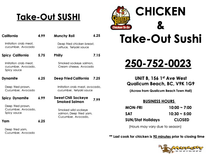 Munchy Business | Canada, British Columbia, Qualicum Beach, First Ave W, B | Phone: (250) 752-0023